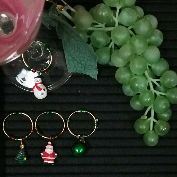 N/A Other - Christmas Theme Wine Glass Charms (4)